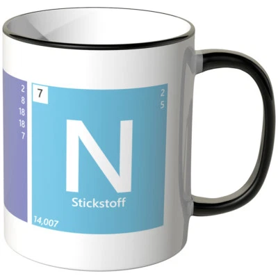 JUNIWORDS Tasse,"Periodensystem Moin" Geschenk Chemie Physik Biologie Element - Bild 1 von 4