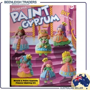 PRINCESS - PAINT GYPSUM Plaster Craft Kit That's Fun For All Ages Brand New - Foto 1 di 6