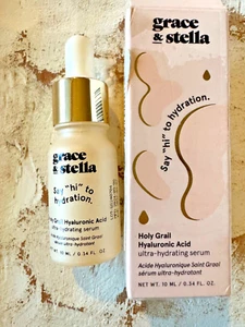Grace & Stella Holy Grail Hyaluronsäure Serum 0,34 flüssige Unzen Neu geöffnete Verpackung - Bild 1 von 2