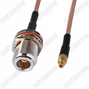 N female Jack bulkhead to MMCX plug male pigtail cable RG316 15cm WIFI - Picture 1 of 4
