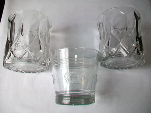 3 CROWN ROYAL ON THE ROCKS GLASSES 2 ARE 8 oz 1 is 6 oz - Bild 1 von 8