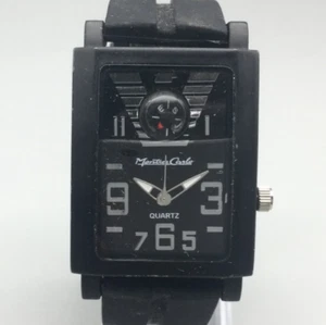 Montres Carlo Compass Tank Watch Men 36mm Black Dial New Battery - Picture 1 of 15