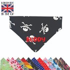 Skulls and Bones Handmade Dog Bandana Personalised  Slide on Collar Neckerchief