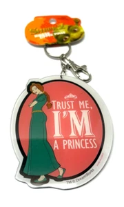 Shrek 2 Mirror Keychain Fiona Trust Me Princess Double Sided HTF Zipper Pull - Picture 1 of 4