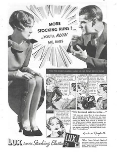 1934 Vintage Print Ad Lux Saves Stocking Elasticity - Picture 1 of 1