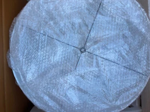 Pottery Barn Extra Large Drum Lamp Shade White Cotton/Linen Blend - Picture 1 of 2