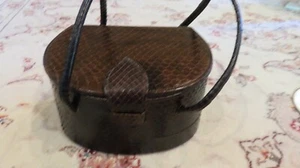 Vintage 1950's Lizard Box Purse w/Vtg Leather St. Augustine FL comb hldr - Picture 1 of 12