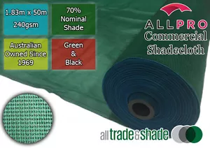 Commercial/Horticultural Shadecloth/Shade Cloth 70% 1.83M x 50M Black - Picture 1 of 3