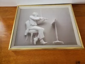 Enmarcado "El violinista" por Siegbert Reinhard, litografía a color, 1976, impresión - Imagen 1 de 5