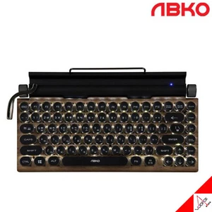 ABKO TW1867 Bluetooth LED Retro Mechanical Keyboard English/Korean - Picture 1 of 12