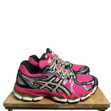 ASICS Gel Nimbus 16 T485N Running Shoes Women Size 7 Pink Green Sneakers