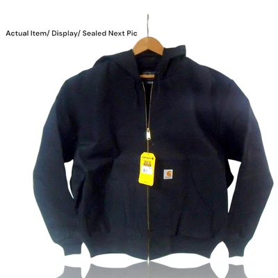 Carhartt Mens 0J0131-M Firm Duck Thermal-Lined Active Loose Fit Jacket Black New - Image 1 of 4