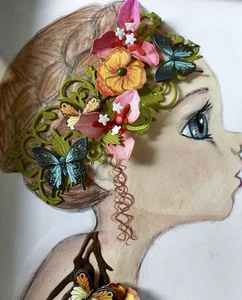 Beautiful Hand Painted Original Framed and Signed Artwork Fairy Elf Whimsical - Picture 1 of 4