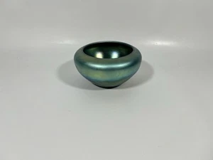 Antike Karder STEUBEN Kunst Glas #2684 blau Aurene SCHALE 8" L.C.T. Quezal - Bild 1 von 5