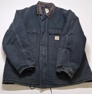 CHAQUETA PARA HOMBRE CARHARTT C03 NEGRA FORRADA CON EDREDÓN 52 REGULAR - Imagen 1 de 10