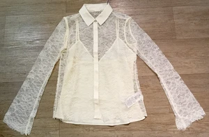 Blusa mujer Guess blusa de encaje Antoniette W5YH58 NUEVA Pre Fall 2025 talla M - Imagen 1 de 1