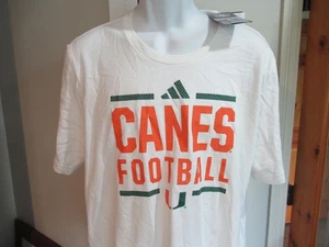 Miami Hurricanes Adidas shirt Men's Medium new with tags Free Ship - Picture 1 of 3