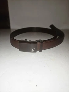 Mission Ratchet Mens Belt Black Leather Size Large Brown Buckle 36/42 NWOT - Picture 1 of 4