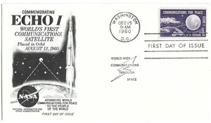 1960 FDC,  ECHO 1, 1st COMMUNICATIONS SATELLITE - Picture 1 of 1