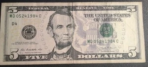 May 24th 1984 Birthday/Anniversary $5 Note - Picture 1 of 4