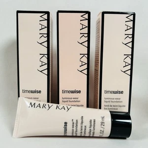 3x Mary Kay Timewise Luminous-Wear Liquid Foundation Ivory 1 038696 NEW NOS - Picture 1 of 3