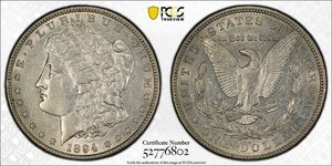 1894 S Morgan Silver Dollar PCGS AU50 Semi Key Date-GOLD SHIELD (#738) - Picture 1 of 7