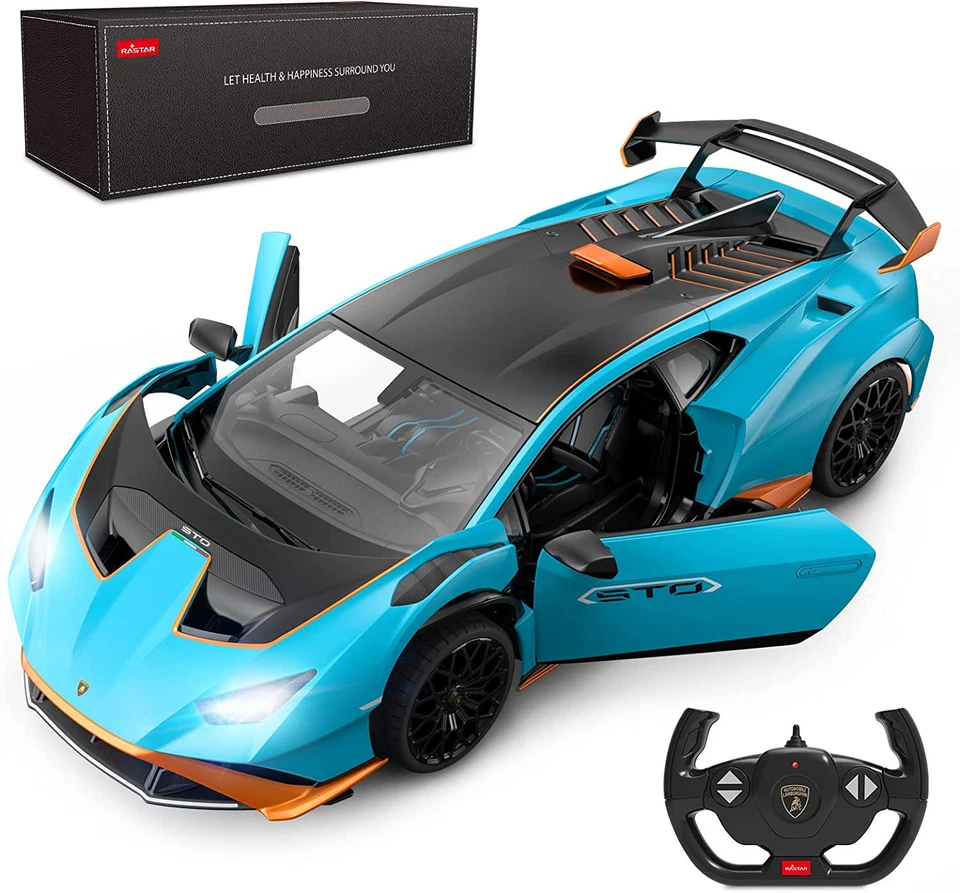 RASTAR Lamborghini Huracan STO RC Car 1:14 Remote Control Toy Car Open Door/Hood - Image 1 of 4