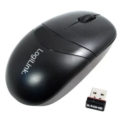 LogiLink ID0069 Optische Mini USB Funk Maus 2.4 GHz mit 3 Tasten schwarz 1000dpi - Bild 1 von 4