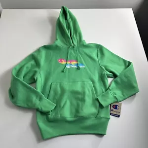 NWT Champion Reverse Weave Hoodie Mens Small Green Hooded Sweatshirt Heavyweight - Picture 1 of 8