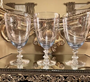 Set 3 Vintage Wasserkelche Azurblau Tiffin-Franziskaner - Bild 1 von 7