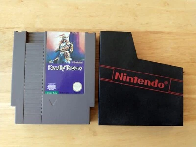 NES Deadly Towers 1987 Nintendo Broderbund tested w/ sleeve - Image 1 of 2
