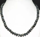 Natural Labradorite Faceted Rondelle Gemstone Beads Necklace 14-36'' 4x6/5x8mm