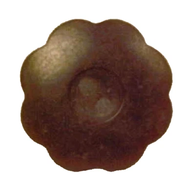 Bakelite Button Brown Flower Retro Dress Blouse Vintage - Image 1 of 2