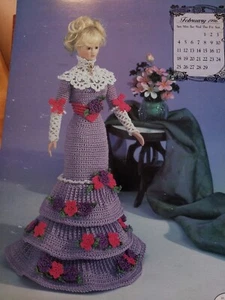 Amie August Ball Gown Gown Crochet Pattern 7808 for 11.5" Doll Barbie  - Picture 1 of 1