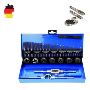 Profi 32 tlg Gewindeschneider Set M3-M12 Fein Gewinde Schneider Bohrer Werkzeug - Bild 1 von 8