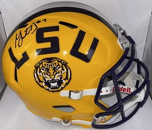 Grant Delpit Signed Autographed LSU Tigers Full Size Helmet JSA COA - Picture 1 of 4