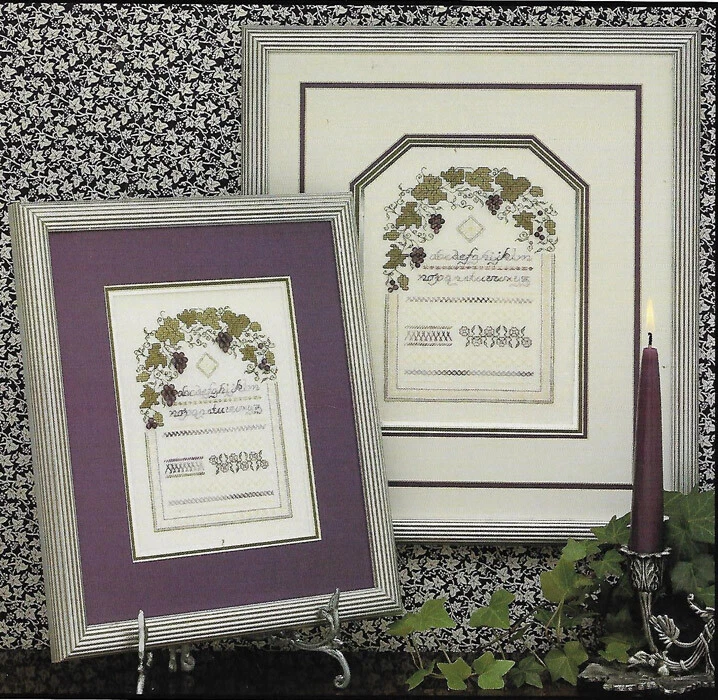 Sweetheart Tree - THE GRAPE ARBOR SAMPLER - Counted Embroidery, c1995, OPP - Image 1 of 1