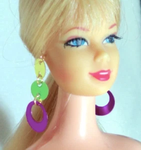 Dreamz GOLD, LIMETTE & LILA OHRRINGE Dreifach Runde Scheibe Schmuck für 11,5" Puppe - Bild 1 von 2
