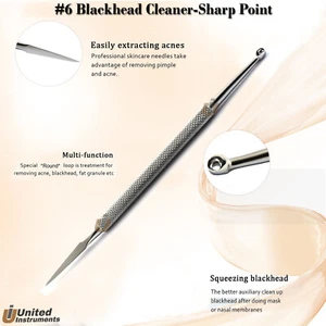 Skin Comedone Blackhead Remover Needle Facial Loop Blemish Extractor Pimple - Picture 1 of 1
