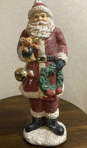 Estatuilla de Papá Noel del Medio Oeste de Cannon Falls de colección 12" pintura agrietada de azúcar - Imagen 1 de 7