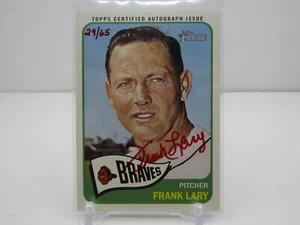 FRANK LARY 2014 TOPPS HERITAGE REAL ONE RED INK AUTOGRAPH AUTO #29/65! - Picture 1 of 2