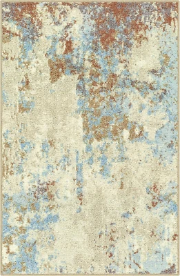 Las alfombras de cocina abstractas envejecidas Southwestern Stone antideslizantes con acento lavable son Foto 1 de 4