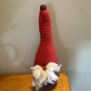 Granate Colina Divertido Fieltro Nepal Trolls Gnomos 100% Lana Rojo Navidad Raro Hallazgo - Imagen 1 de 13