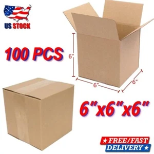 100 Stck. 6 Zoll x 6 Zoll x 6 Zoll Umzug Versand Versandkartons Wellpappe Papierschachtel - Bild 1 von 6
