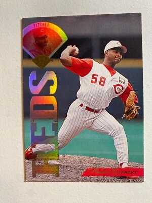 1995 LEAF #306 HECTOR CARRASCO ROOKIE NM-MT MLB BASEBALL CARD - Image 1 of 2