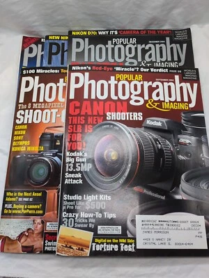 Lot Of (5) 2004 Popular Photography & Imaging Magazine July Sept-Dec  Foto 1 de 4