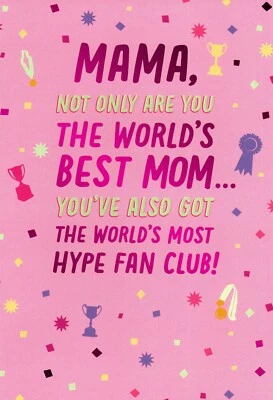 Funny MOTHER'S DAY Card FOR MAMA / MOM, Hype Club MVP by Hallmark Mahogany +✉ - Image 1 of 4