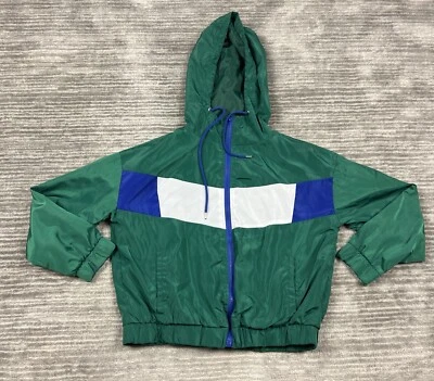 Outer Edge Jacket Womens Large Green Windbreaker Full Zip Polyester - Image 1 of 4