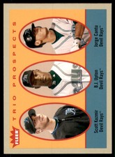 2005 Fleer Tradition Scott Kazmir/B.J. Upton/Jorge Cantu Tampa Bay Devil Rays