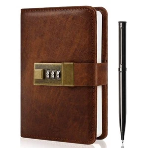 Journal with Lock, Diary with Lock 240 Pages, Password Notebook, Pen & Gift Box - Picture 1 of 7